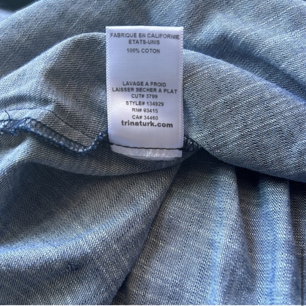 Trina Turk chambray skirt size 10 - Picture 7 of 7